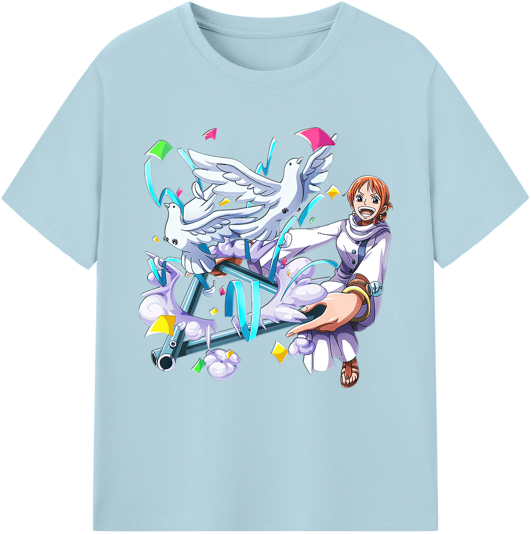 ワンピース ナミ ONE PIECE Nami 綿100％半袖Tシャツ（フロントプリント）